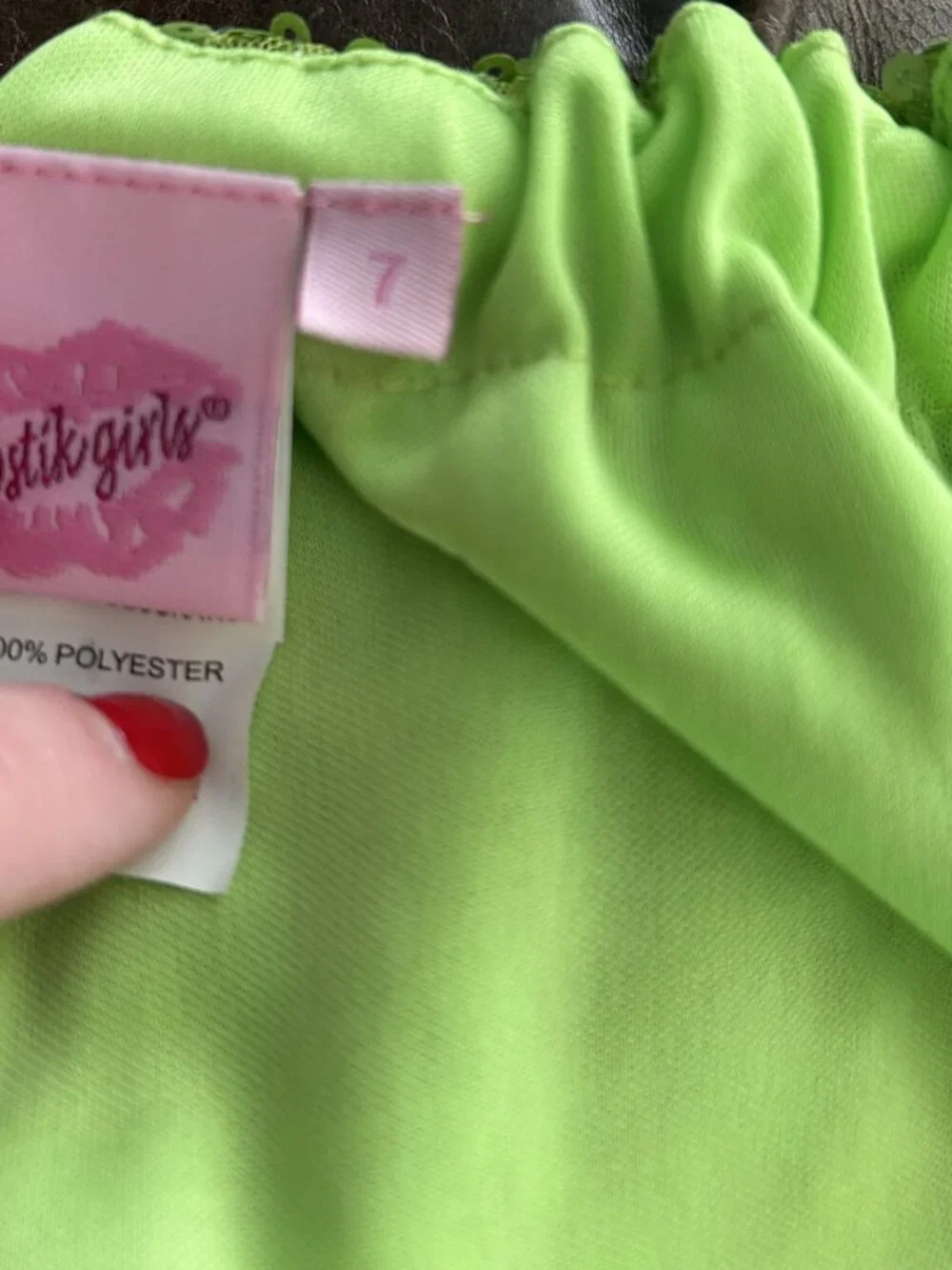 lipstick girls - Green Sequins Dress - Size 7 Girls - Brand New with Tags - Picture 11 of 12